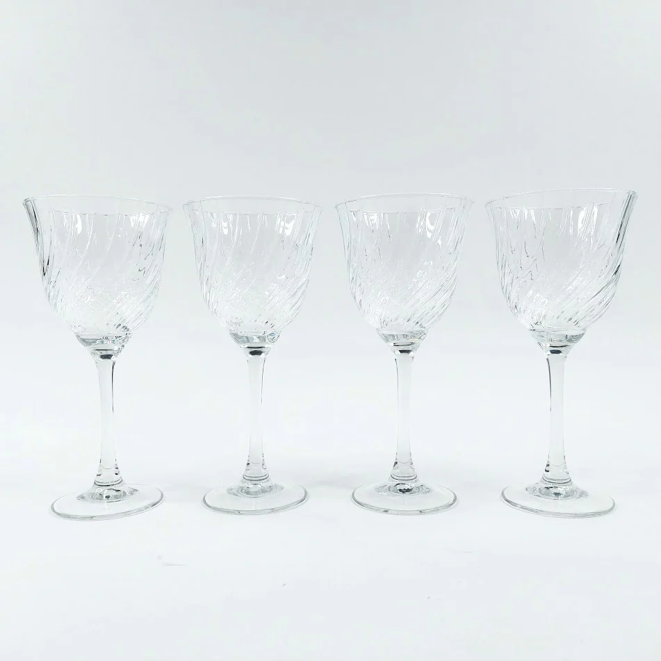 Cristal D'Arques kierrekuvioidut viinilasit 4 kpl - Image 2