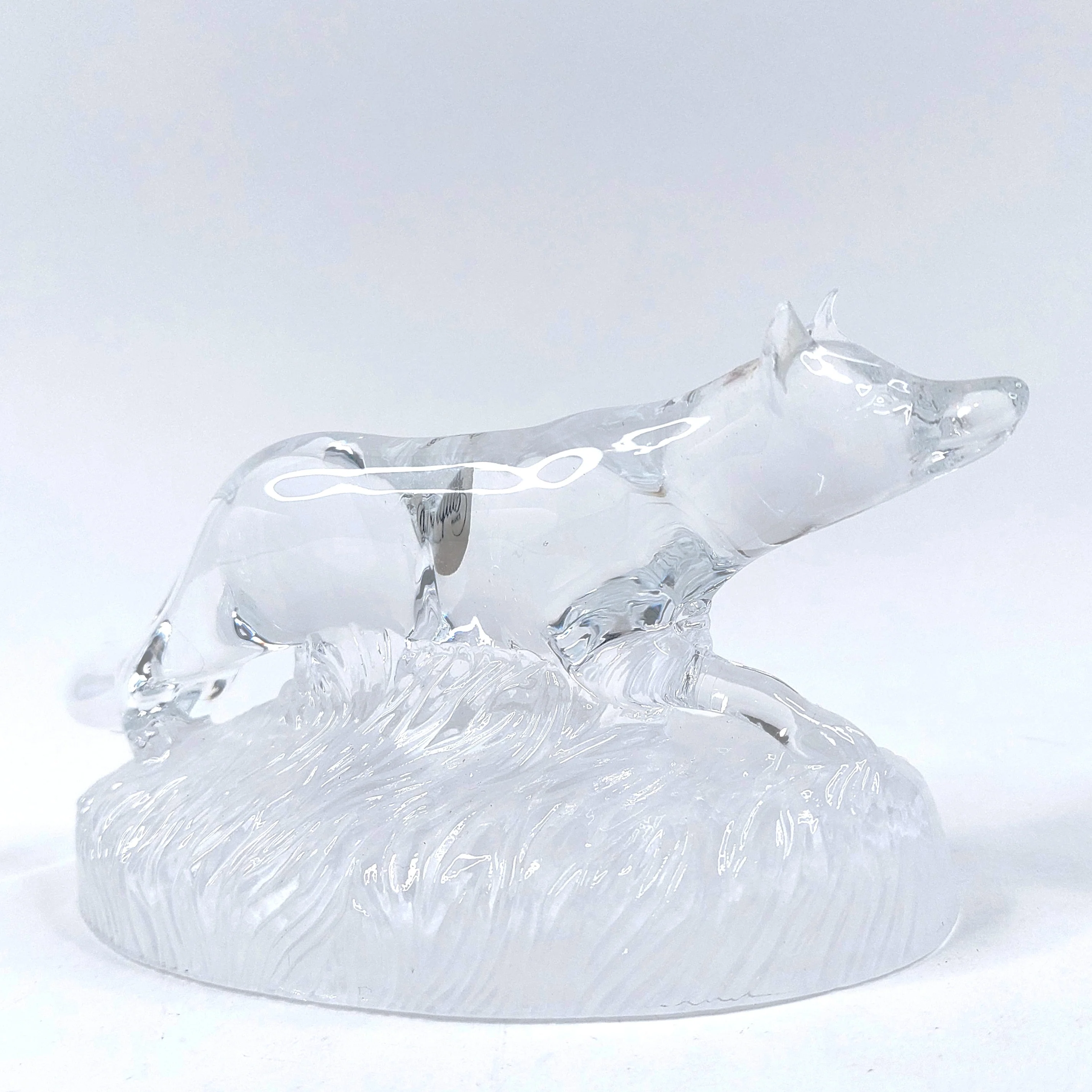 Cristal D'Arques kristallilasinen kettufiguuri - Image 3