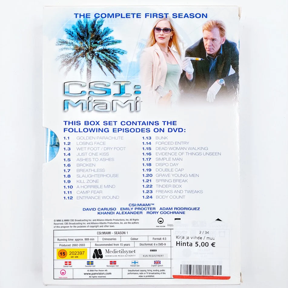 CSI: Miami The Complete First Season 6DVD - Image 2