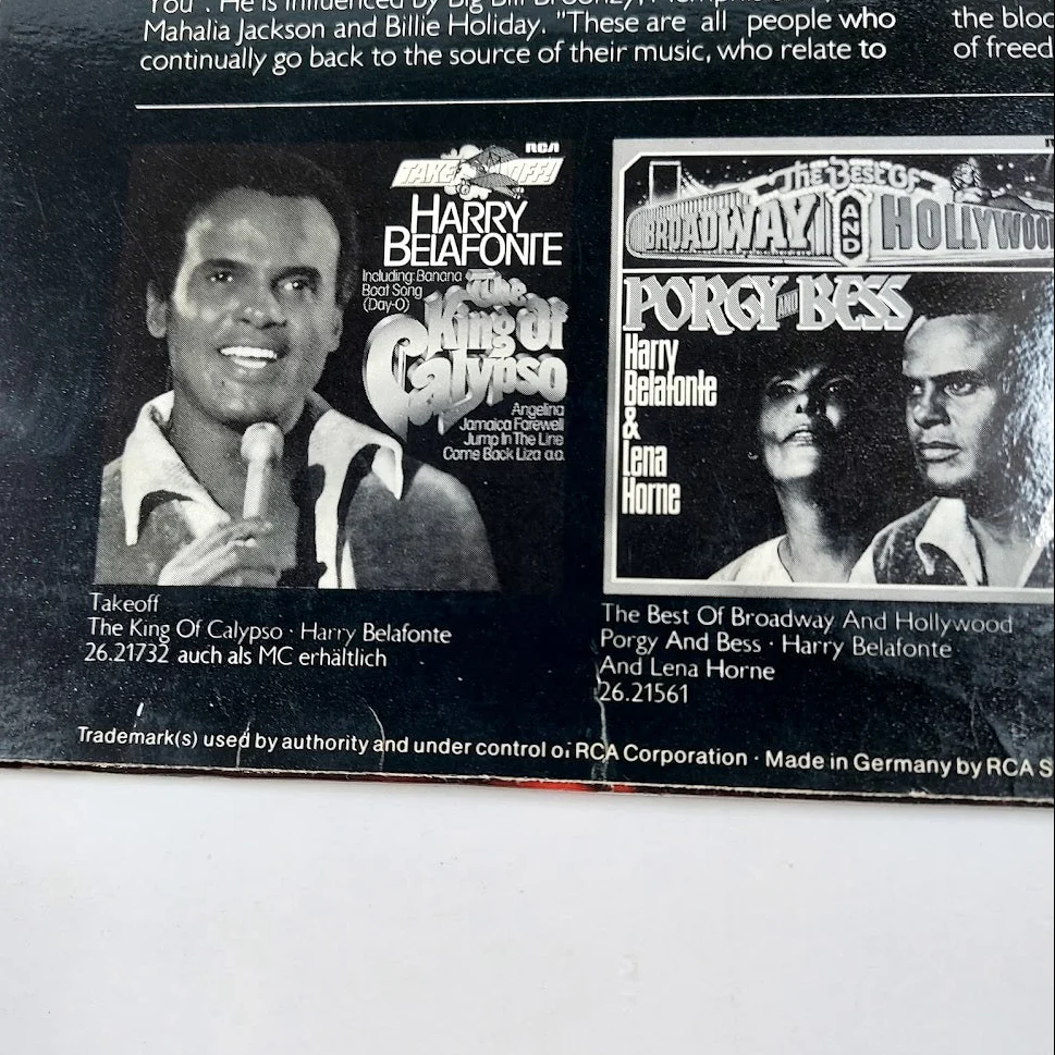 Harry Belafonte Blues & Worksongs Take Off-vinyyli - Image 10