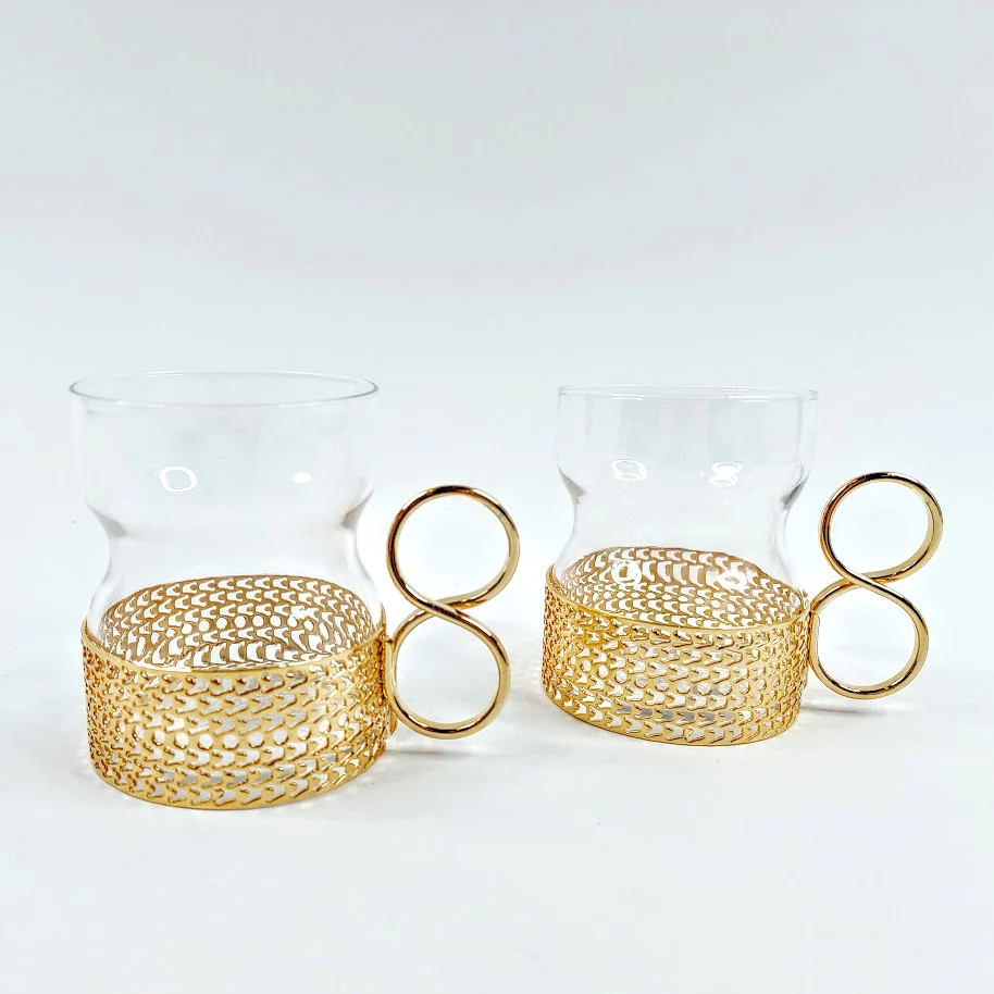Iittala Tsaikka lasit kullan värisellä pidikkeellä 2kpl - Image 2