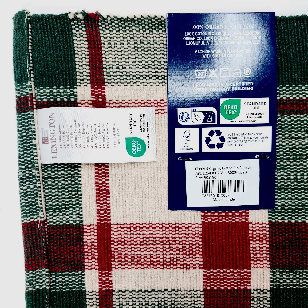 Lexington Checked Rib Runner kaitaliina 52x150 cm - Image 3