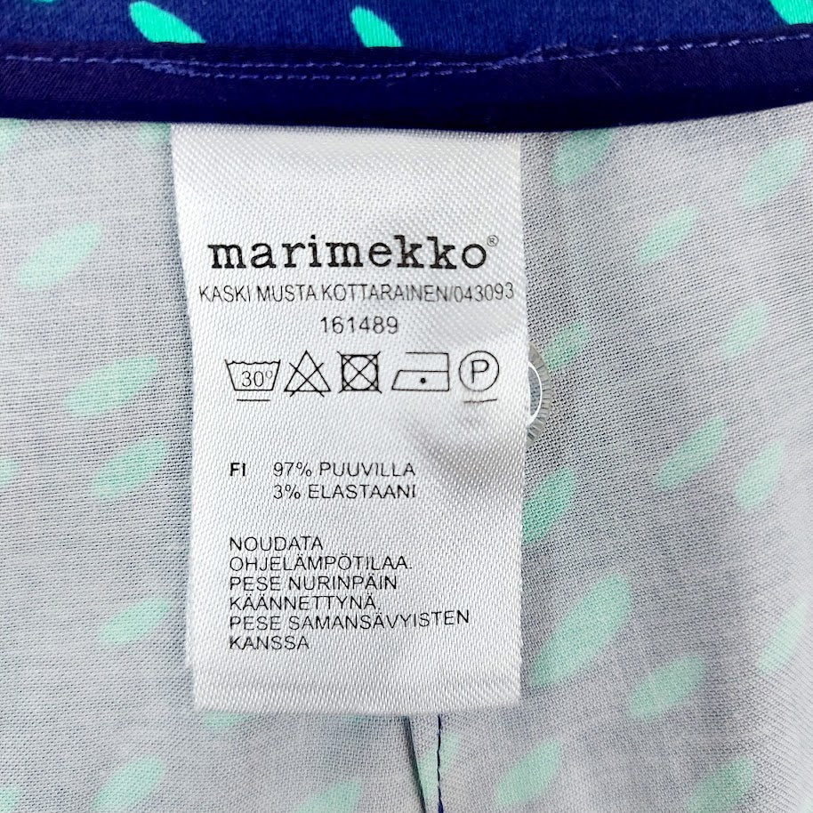 Marimekko Kaski Musta Kottarainen housut koko 40 - Image 5