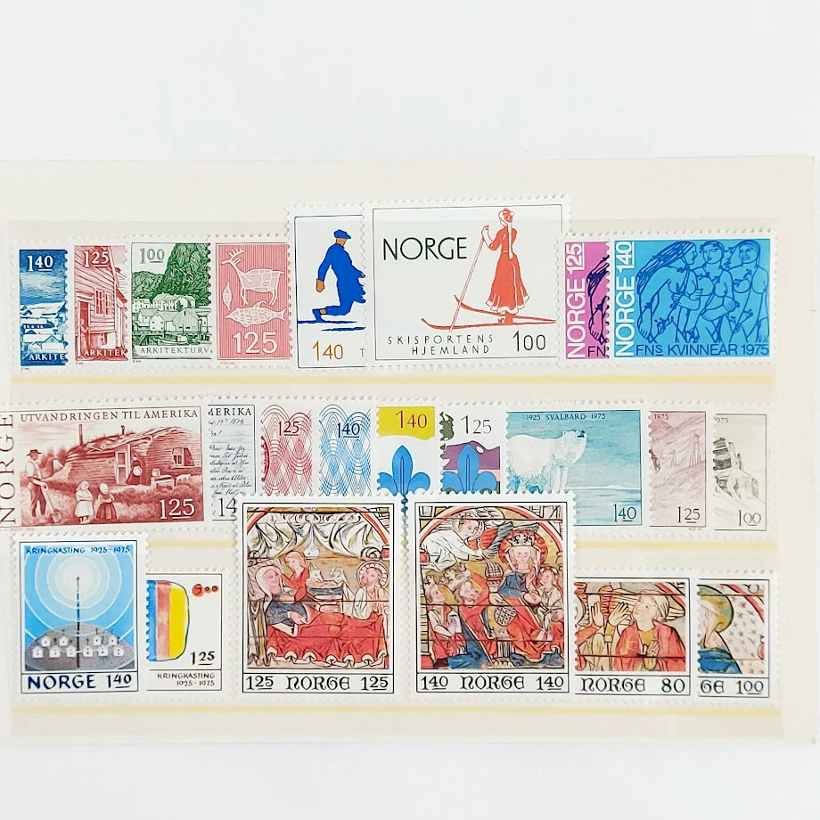 Norske frimerker 1975 kokoelma - Image 2