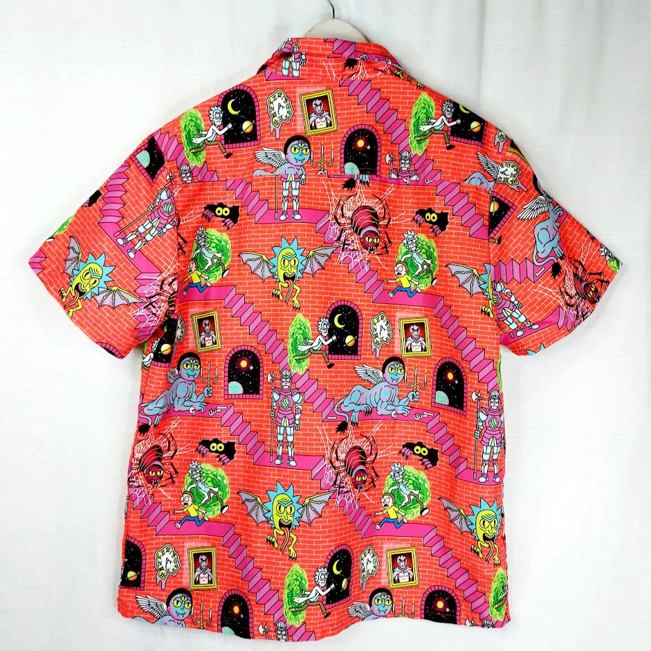 OppoSuits Rick & Morty lyhythihainen kauluspaita koko L - Image 2