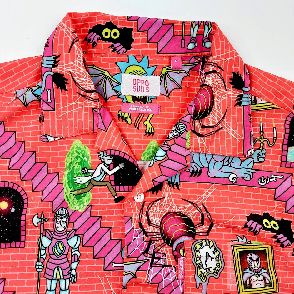 OppoSuits Rick & Morty lyhythihainen kauluspaita koko L - Image 3