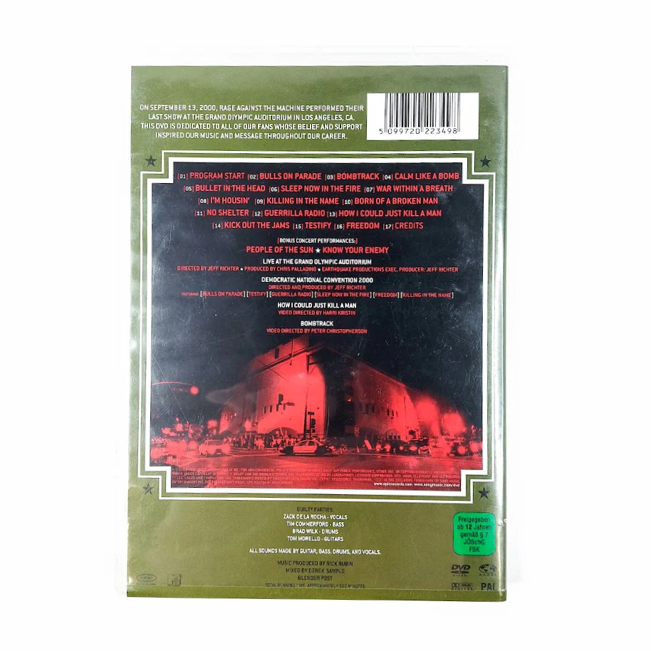 Rage Against The Machine -Live At Grand Olympic Auditorium DVD - Image 2