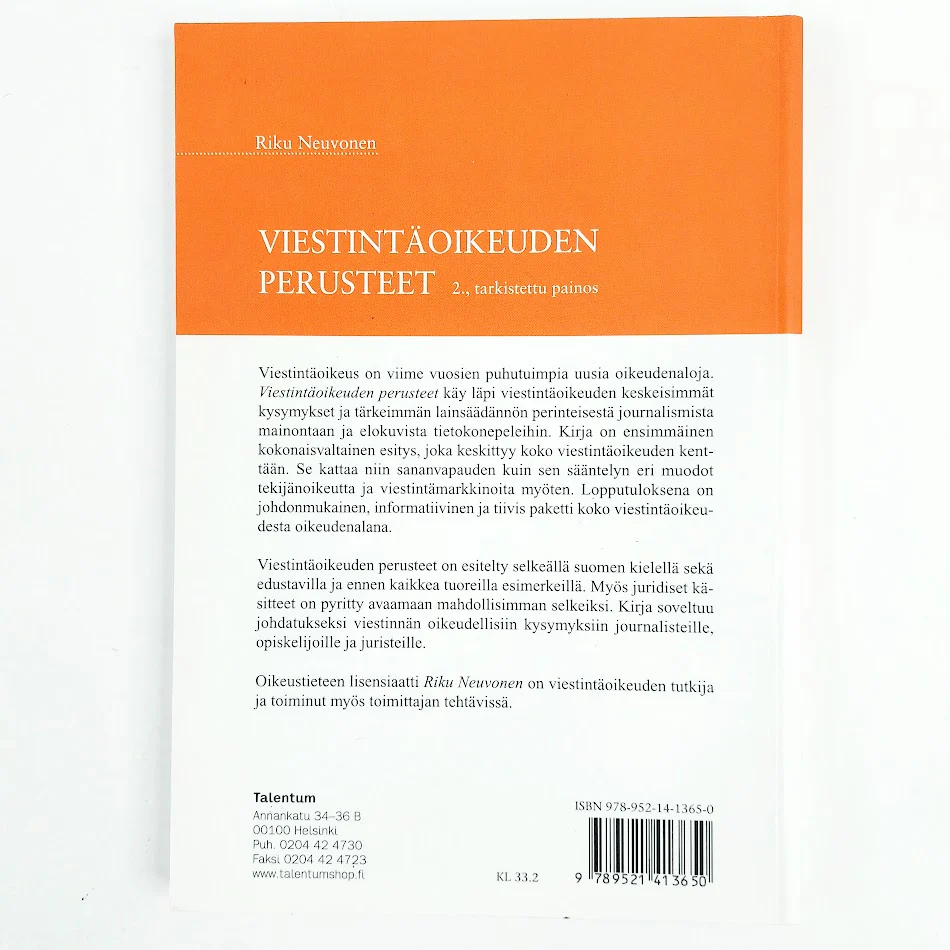 Riku Neuvonen: Viestintäoikeuden Perusteet - Image 2