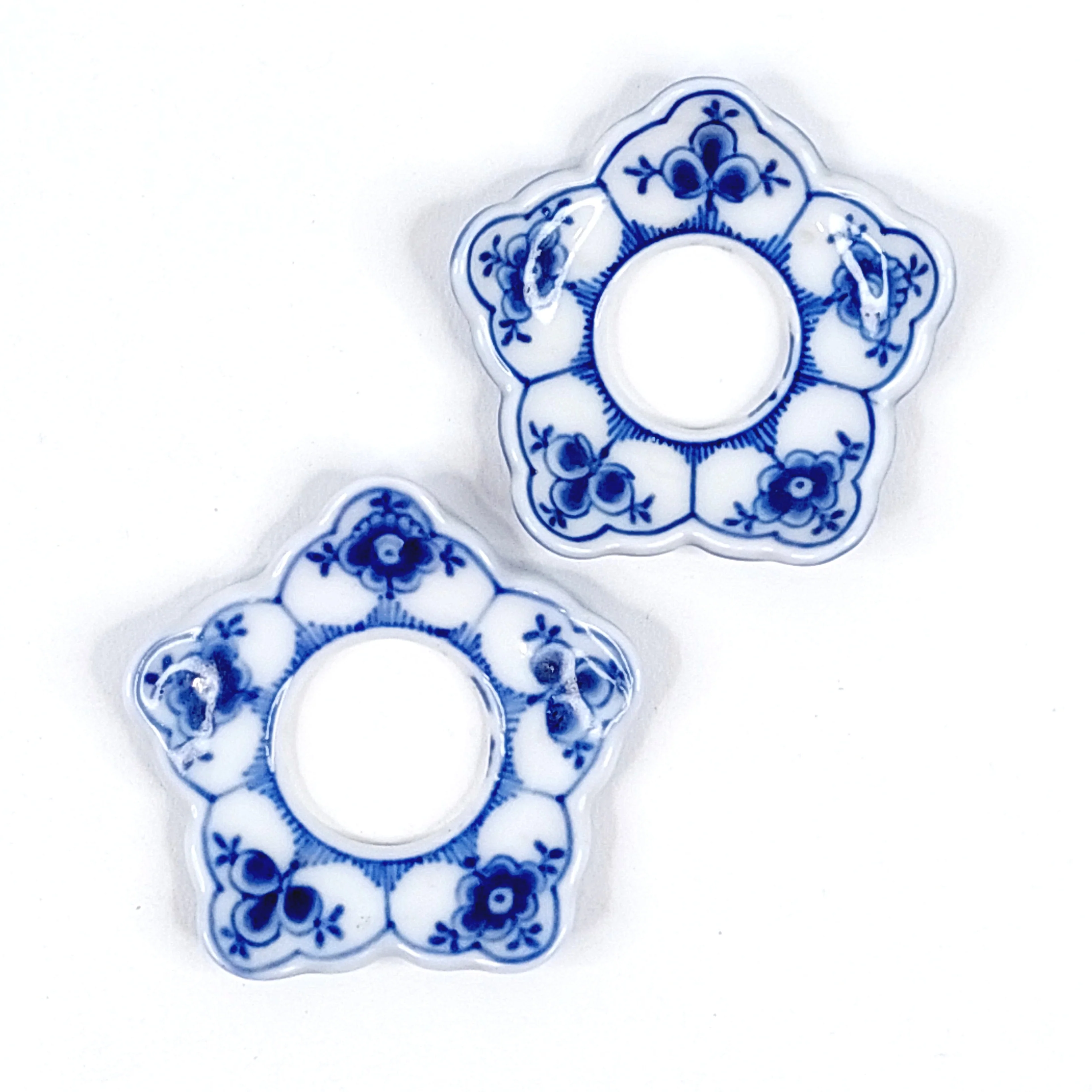 Royal Copenhagen Musselmalet kynttilämansetit 2 kpl