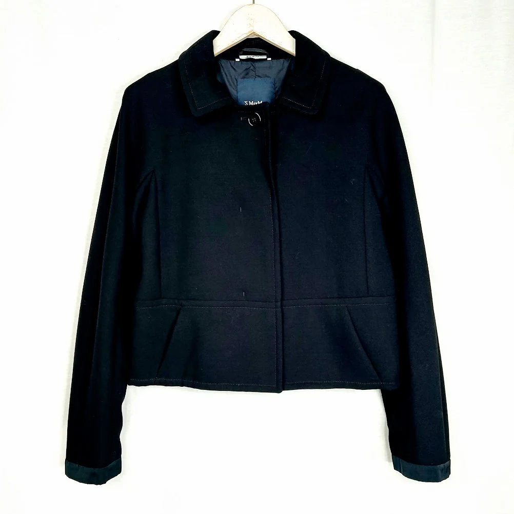 Max Mara lyhyt villakangastakki koko 36